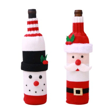 Christmas decoration wine bottle set champagne red wine creative wine set hotel restaurant holiday layout