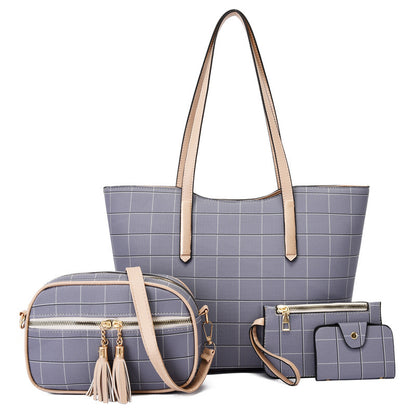 New Fashion Four-piece Set Texture Shoulder Women Hand-carrying Crossbody Bag