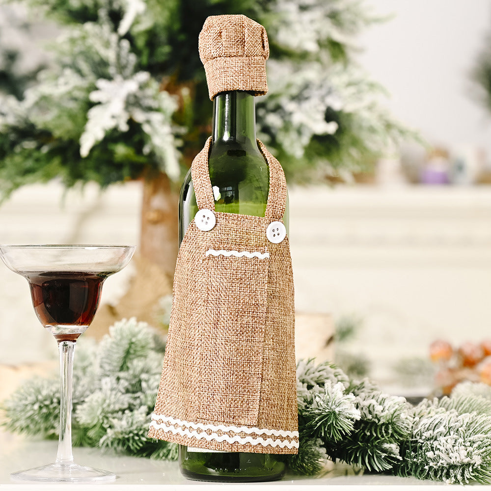 Lace Apron Wine Cover, Home Decoration Wine Bottle Cover