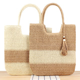 Woven Bag Women's Beach Travel Large Capacity Handbag