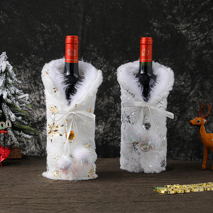 Champagne Wine Bag Scene Layout Snowflake Wine Set