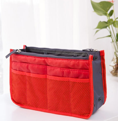 Double zipper bag, storage bag, cosmetic bag, liner bag