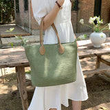 Woven Tote Seaside Vacation Style Beach Bag