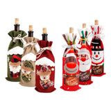 Wine bottle set with christmas decorations