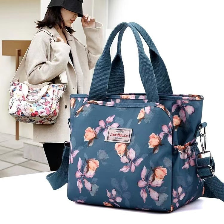 Women's Nylon Printed Crossbody Shoulder Bag