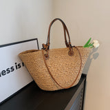 Woven Bag Seaside Beach Bag Portable Shoulder Bag