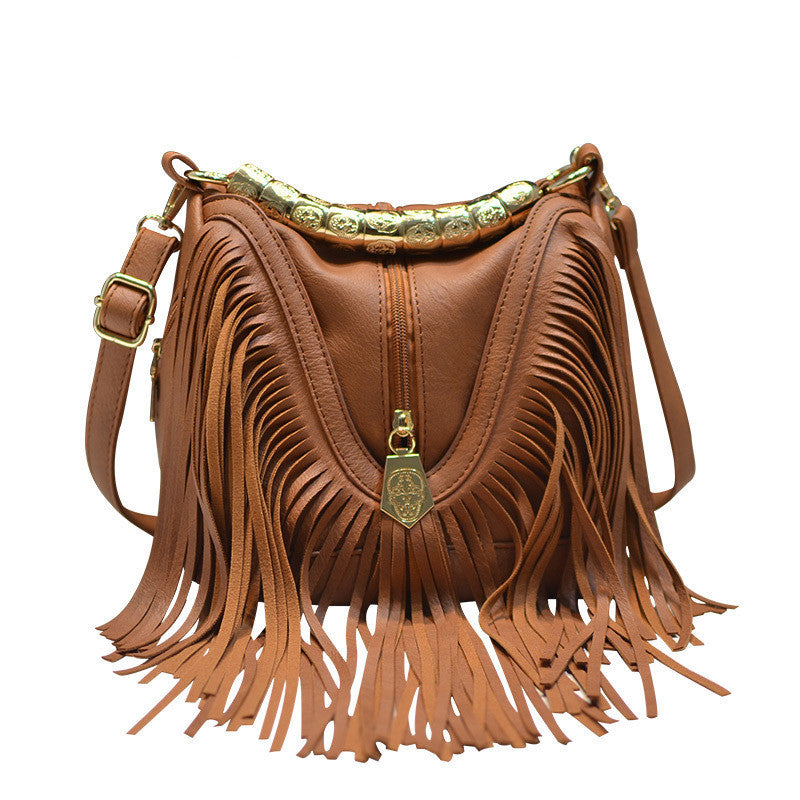 Women's Fashion Tassel Shoulder Messenger Bag