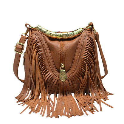 Women's Fashion Tassel Shoulder Messenger Bag