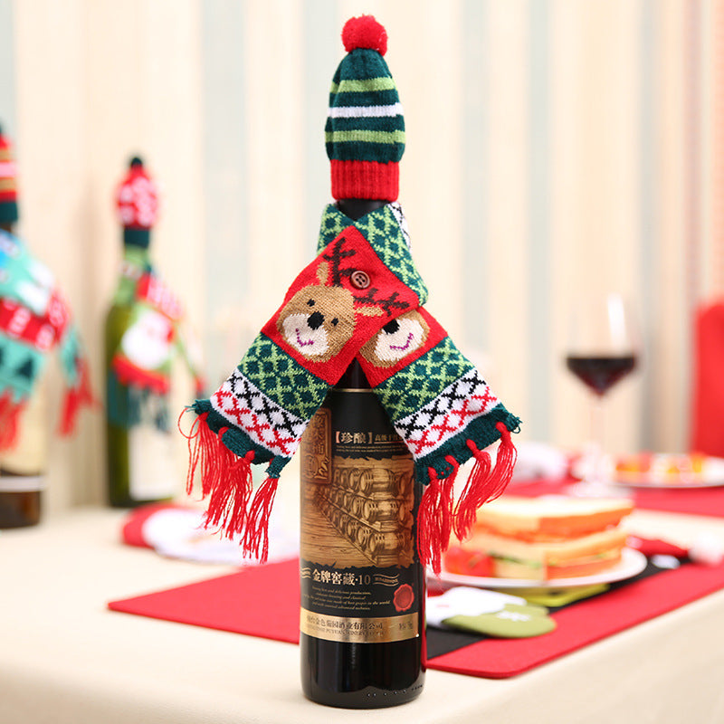 New Christmas Wine Bottle Upholster Knitted