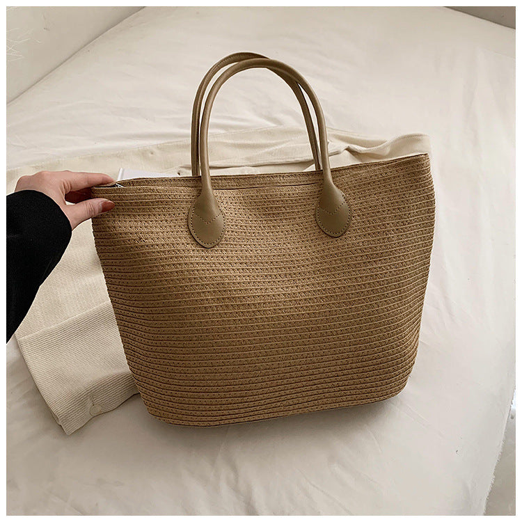 Woven Tote Seaside Vacation Style Beach Bag