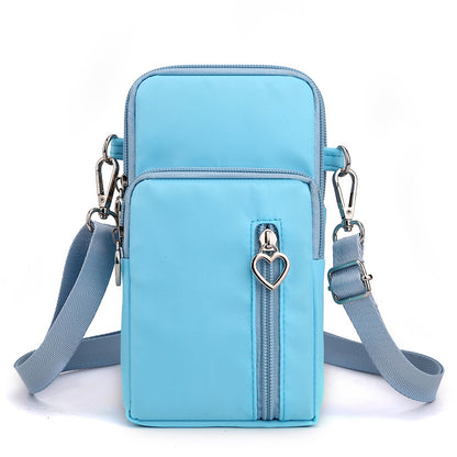 Solid Color Mobile Phone Bag Female Messenger Crossbody Shoulder Bags Women Arm Bag