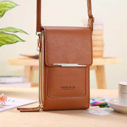 Touch Screen Mobile Phone Bag Small Crossbody Shouder Bags Women Long Wallet