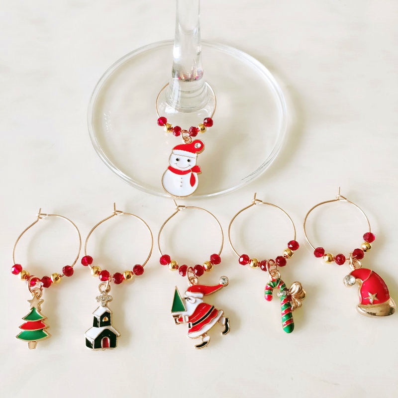 Fashion Personalized Christmas Wine Glass Marker