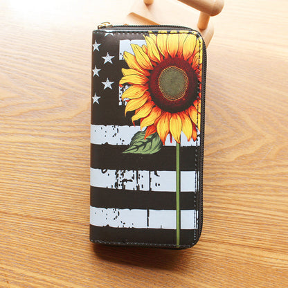 Women's Wallet Sunflower Print