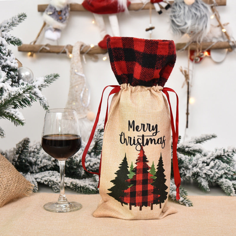 Christmas decoration wine set home furnishing wine bottle set