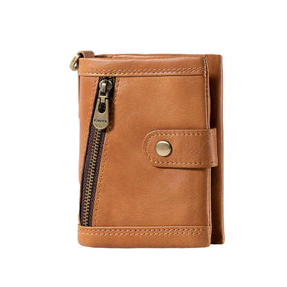 Genuine Leather Zipper Wallet For Women