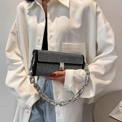 One-shoulder Rhinestone Bag Women's Dinner Hand