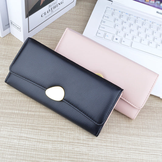 Women's Long Wallet Soft Leather Wallet Multi-card-slot Card Holder Retro Fashion Minimalism Large-capacity Handbag