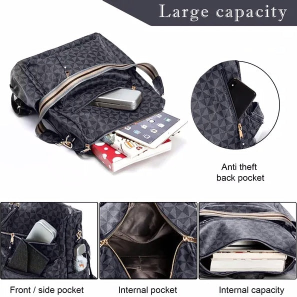 Womens Backpack Purse Leather Travel Fashion Convertible Large Ladies College Shoulder Bag