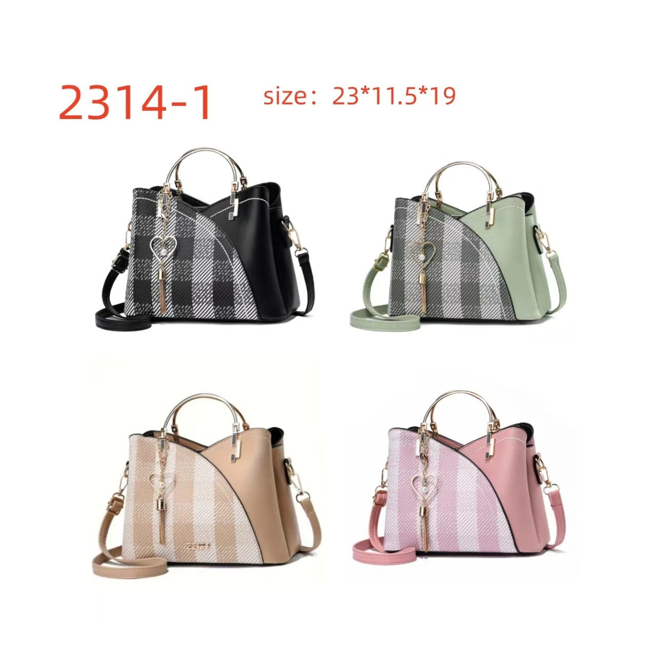 Women's Contrast Color Large Capacity Handbag