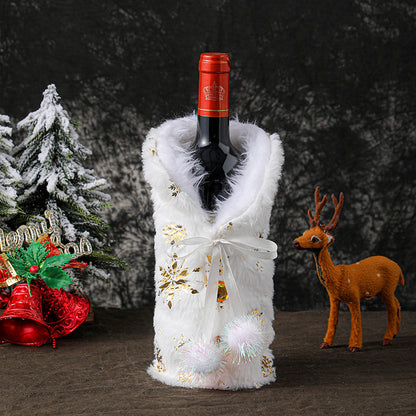 Champagne Wine Bag Scene Layout Snowflake Wine Set