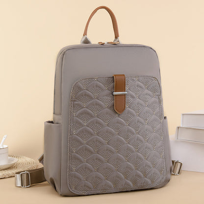 New Fashion Retro Fish Pattern Simple Backpack Large Capacity