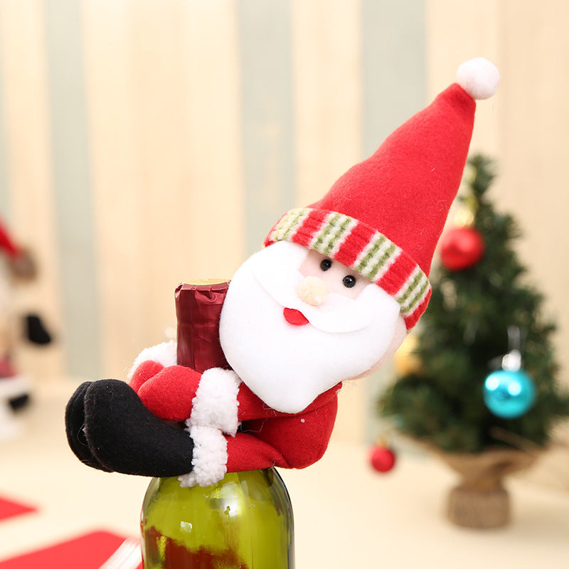 Santa Claus Snowman Wine Bottle Holder