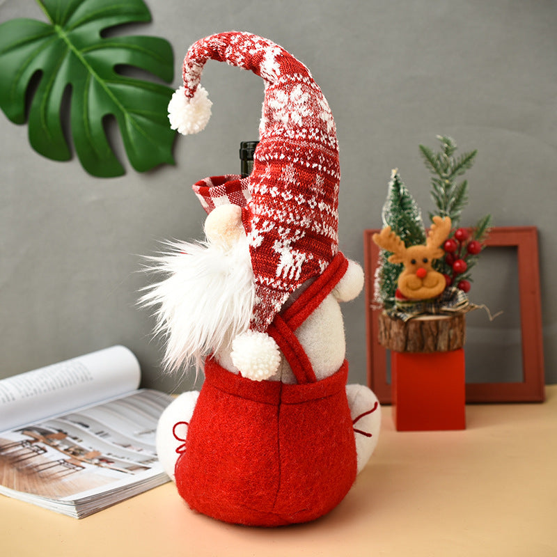 New Christmas Faceless Doll Wine Bottle Cover