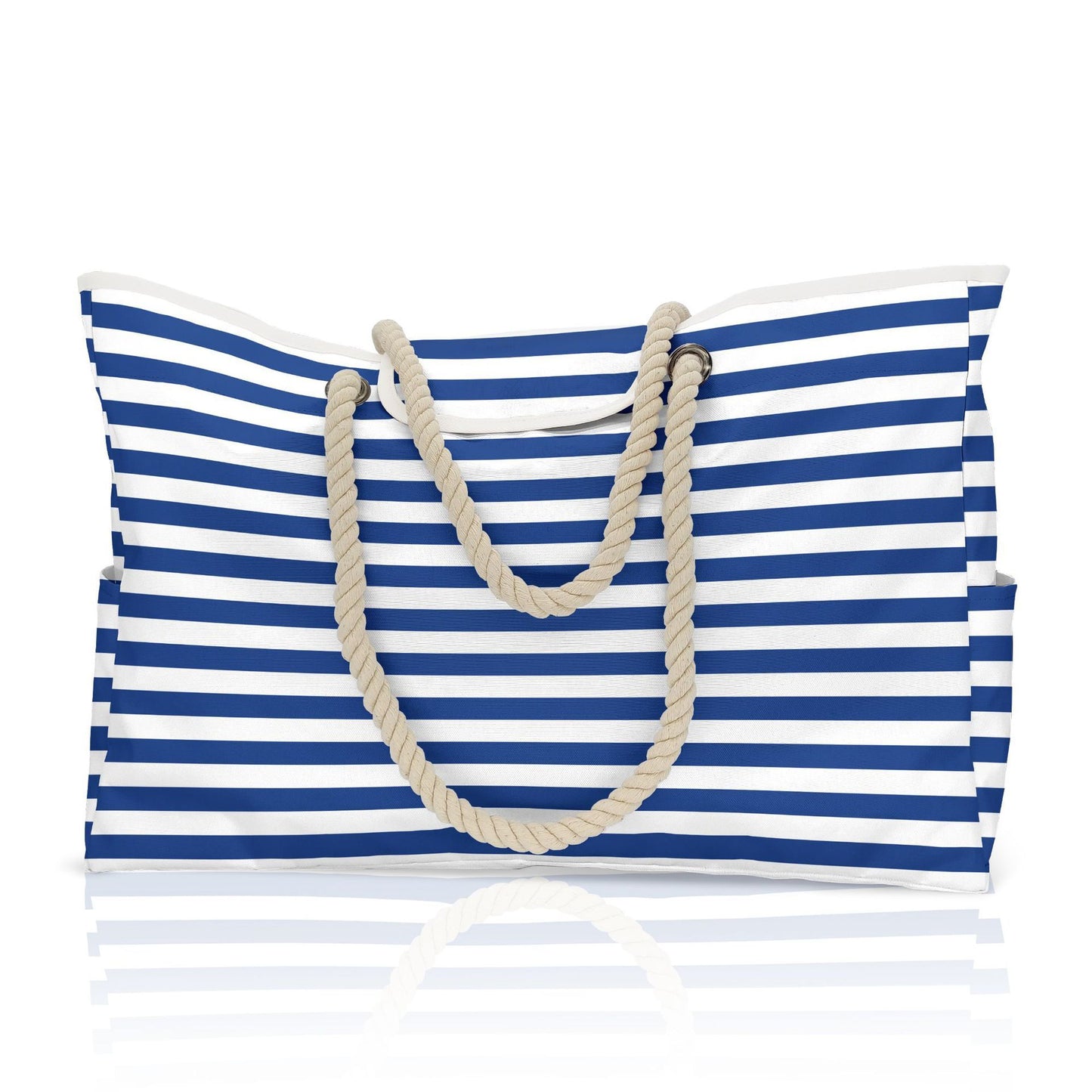 Women's Large Capacity Printed Striped Beach Bag