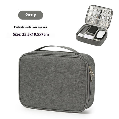 Data Cable Storage Bag Mobile Power Box Travel Portable Digital Accessories Organizing Folders