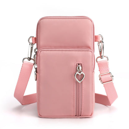 Solid Color Mobile Phone Bag Female Messenger Crossbody Shoulder Bags Women Arm Bag