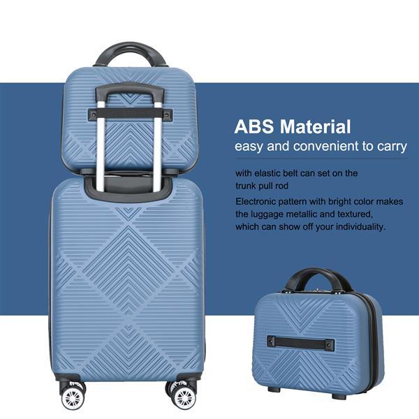 2-piece Luggage Set With Lightweight ABS And Rotating Wheels