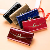 Women's Real Leather Long Large Capacity Wallet Clutch Bag