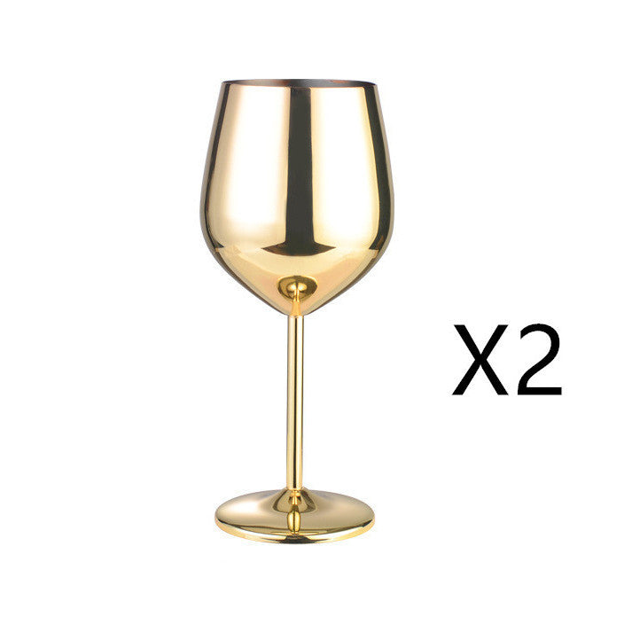 Stainless steel wine glass