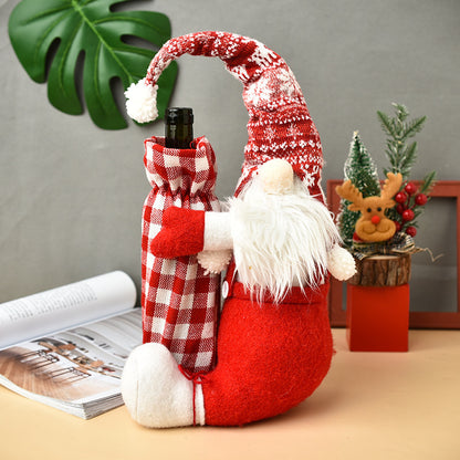 New Christmas Faceless Doll Wine Bottle Cover