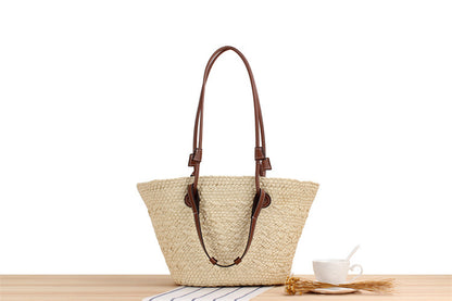 New Large Capacity Shoulder Hand-carrying Dual-use Woven Bag