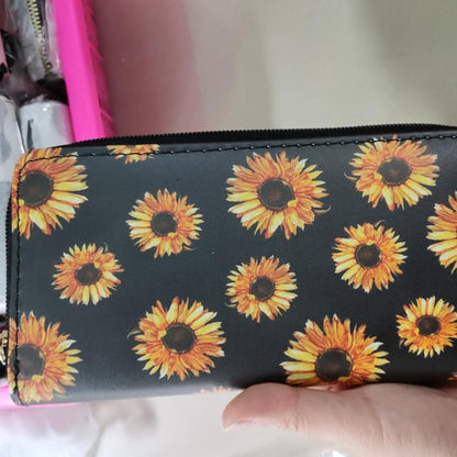 Women's Wallet Sunflower Print