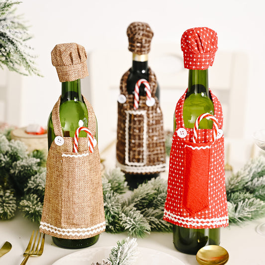 Lace Apron Wine Cover, Home Decoration Wine Bottle Cover