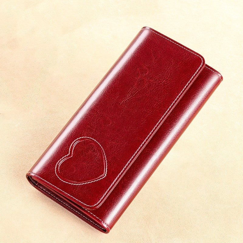 Women's Long Genuine Leather Large Capacity Wallet