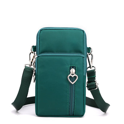 Solid Color Mobile Phone Bag Female Messenger Crossbody Shoulder Bags Women Arm Bag