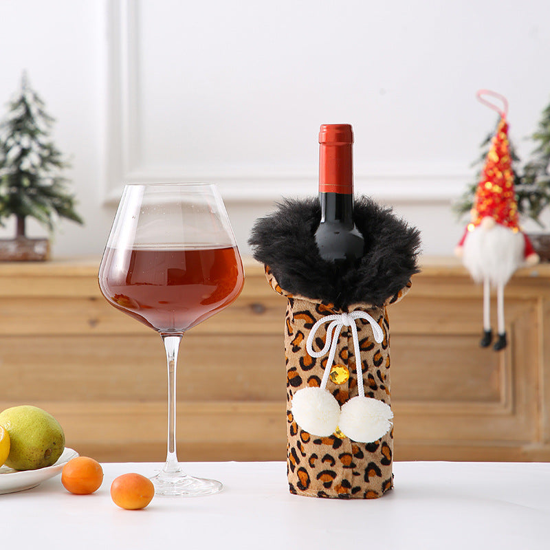 Christmas Wine Set Knitted Wine Set Hotel Restaurant