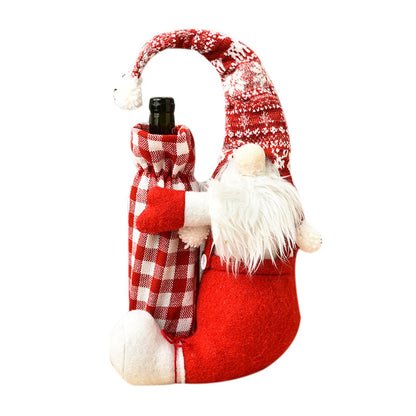 New Christmas Faceless Doll Wine Bottle Cover