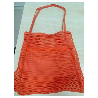 Beach Mesh Handbag Casual Women's Foldable Shoulder Bag