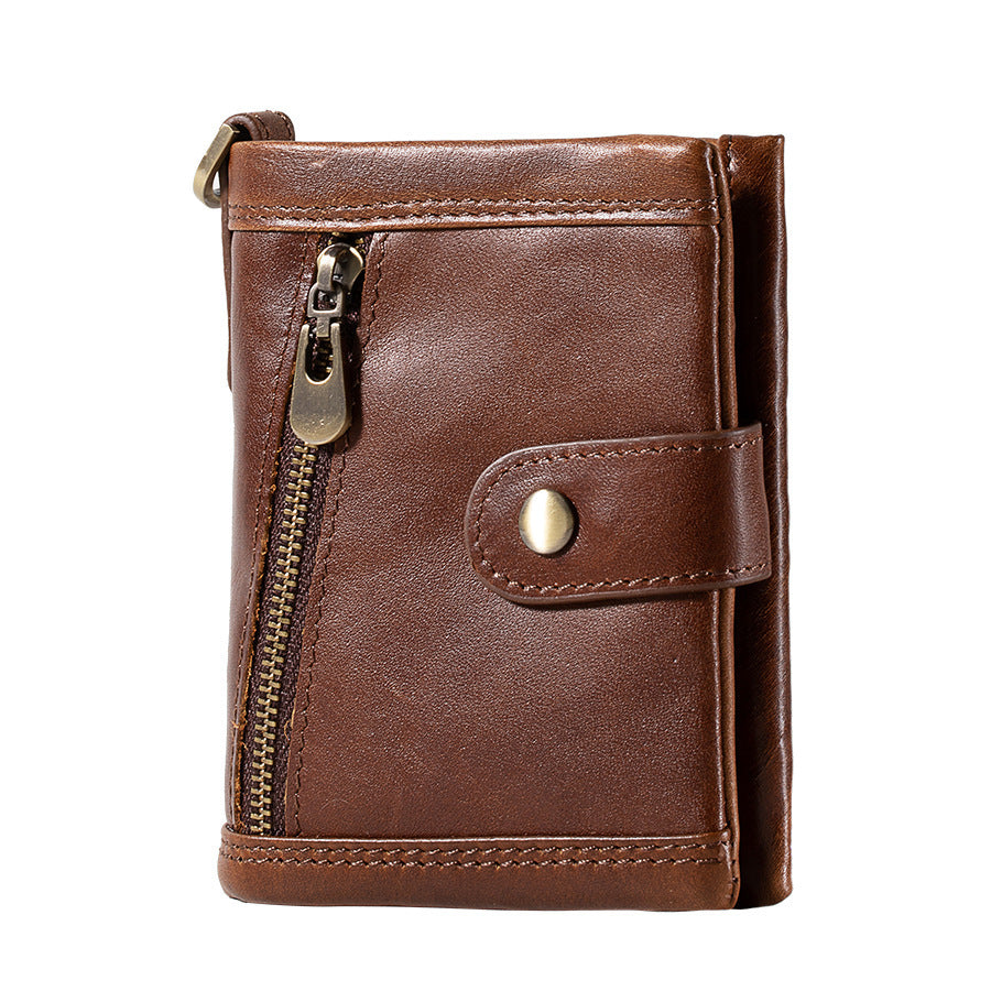 Genuine Leather Zipper Wallet For Women