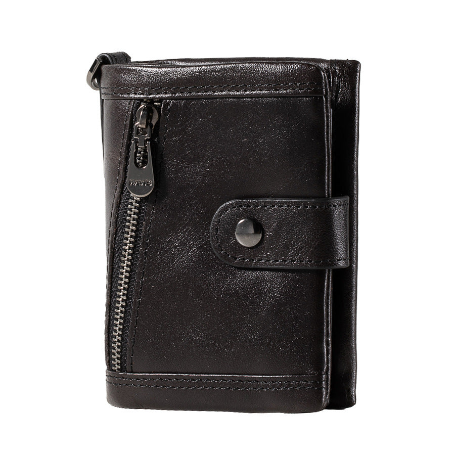 Genuine Leather Zipper Wallet For Women