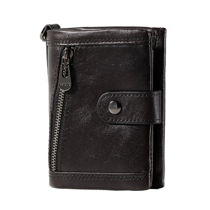 Genuine Leather Zipper Wallet For Women