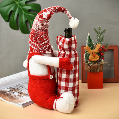 New Christmas Faceless Doll Wine Bottle Cover