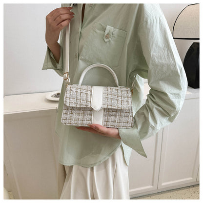 New Trendy Textured One-shoulder Crossbody Korean Women Bag