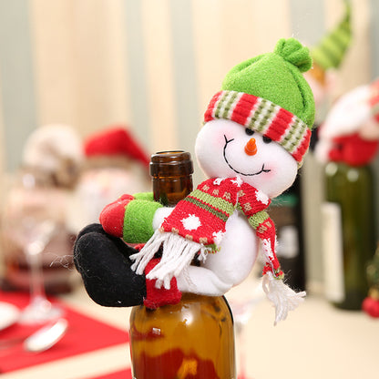 Santa Claus Snowman Wine Bottle Holder