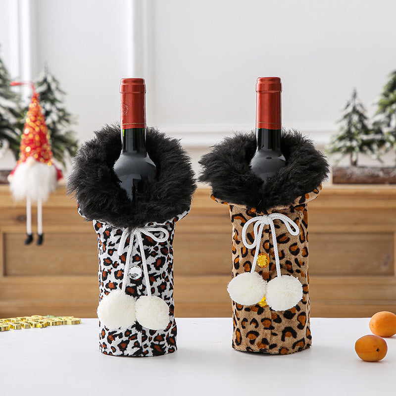 Christmas Wine Set Knitted Wine Set Hotel Restaurant